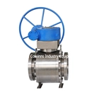 China 10 '' 150LB ASTM B381 F2 Kugelhahn RPTFE Sitz RF Flansch Vollanschluss Schwimmschneckengetriebe Handradkugel Hersteller