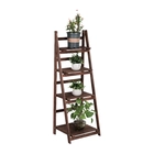 Chine Support de plante en bois pliable en gros à 4 niveaux - étagère multi-usage intérieur fabricant