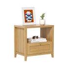 Chine Table de chevet en bois en bois de nuit de canapé du milieu du siècle personnalisé avec étagère ouverte fabricant