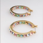 China 2018 Hot Sale 18K Yellow Gold Filled Earrings For Girls Christmas Jewelry Gift manufacturer