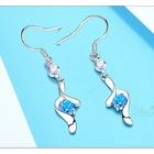 China High Quality 925 Sterling Silver Crystal Long Stud Earrings Manufacturer in China manufacturer