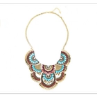 الصين New Arrival Womens Vintage Alloy Silver/Gold Necklace Ethnic Tribal Boho Necklace Turquoise Beads Crystal Necklace الصانع