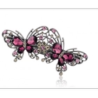 الصين New retro style blue rose red hairpin butterfly shaped diamond women's hair accessories الصانع