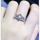 China Professional manufacturer 18k white gold crown ring for girl manufacturer