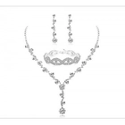 الصين Rhinestone Jewelry Sets for Women Necklace and Earring set with Crystal Bracelet Manufacturer China الصانع
