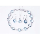الصين S925 Topaz Stone Jewelry Set Manufacturer Necklace Bracelet Earring Jewelry Set Wholesale China الصانع