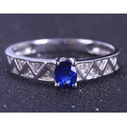 China Sri Lanka 18K White Gold Sapphire Diamonds Ring Manufacturer in China manufacturer