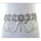 الصين Vintage Waist Chian Hollow Carving Rhinestone Crystal Body Chain Summer Beach Body Waist Chain Jewelry Supplier China الصانع