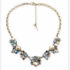 China Wholesale Bronze Alloy Colorful Crystal Short Chain Beads Necklace for Woman manufacturer