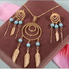 China Wholesale fashion stainless steel gold plated jewelry set manufacturer China manufacturer