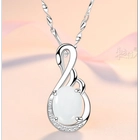 中国 cheap price white gemstone pendant 925 sliver necklace jewelry wholesale メーカー