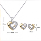 China silver pendant earring necklace fashion pearl jewelry set manufacturer manufacturer