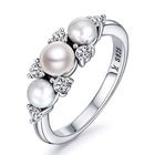 الصين 925 Sterling Silver Gorgeous Love Freshwater Pearl Ring for Women Wedding Jewelry Manufacturer الصانع