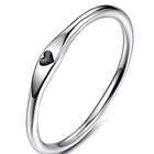 中国 925 Sterling Silver Simple Carve Heart Wedding Promise Ring Factory China 制造商