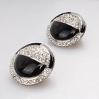 China Bling Bling Rhinestones Crystal Fireball Disco Ball Ball Stud Earrings Stainless Steel Bead Earrings manufacturer