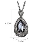 China Cheap Price Zinc Alloy Sweater Chain Necklace with Artificial Crystal Pendant manufacturer