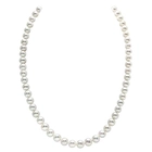 الصين China Supplier 14K Gold Round White Freshwater Cultured Pearl Necklace for Women الصانع
