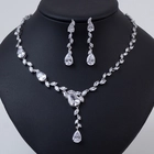 China Fashion AAA CZ Zircon Necklace Earring Jewelry Sets for Women manufacturer