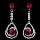 China Fashion Colorful Diamond 925 Pure Sliver Drop Diamond Earring Supplier from China Hersteller