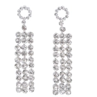 China Fashion Jewelry Alloy Silver Plated Long Drop Earring Women Accessories 2018 wholesale Hot selling items manufacturer