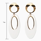 중국 High Quality Gold Plating Zinc Alloy Elliptic Earrings for Woman 제조업체