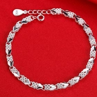 China Jewelry cz sterling siver bracelet bangle for beautiful girl manufacturer