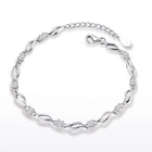 China Korean Style Sterling Silver Diamonds Bracelet Bangle Manufacturer in China manufacturer