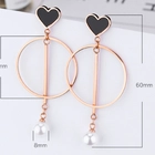 중국 Latest Fashion Jewelry Designs Stainless Steel Pearl Hoop Earring Manufacturer in China 제조업체