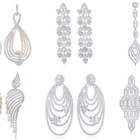 중국 Latest fashion jewellery Bridal Party White Cubic Zirconia long hanging earrings wholesale 제조업체