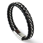 China OEM Manufacturer fashion handmade genuine leather or pu leather bracelet for men manufacturer