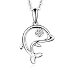 China Professional Manufacturer 18K Gold Necklace Diamonds Dolphin Pendant for Woman Hersteller