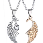 China Simple Gold Silver Angel Wings Jewelry Imitation Stainless Steel Alloy Lover Gifts Couple Choker Necklace Manufacturer manufacturer