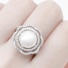 China custom 925 sliver rotary jewelry pearl ring Supplier from China manufacturer