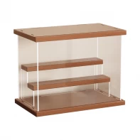 China China acrylic wooden display case,figurine storage display cabinet manufacturer