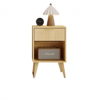 Cina Stand notturno in legno all'ingrosso con deposito di apertura, comodino in legno con cassetto produttore