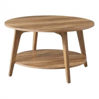 China Großhandel runder Couchtisch, 2 Tier -Couchtisch mit Lagerung Hersteller
