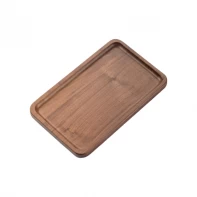 China Wholesale Wood Solid Walnut Wood Tray, Wooden Serving Plates, Solid Wood Small Rectangle Platter manufacturer