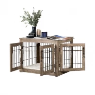 China Wholesale Dog Crate Furniture, Wooden Dog Kennel Furniture, Wooden Dog Cage with 3 Doors manufacturer