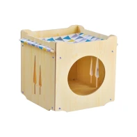 China Wholesale Luxury Wooden Cat House, Stackable Modular Cat Nest for Multi-Cat Homes manufacturer
