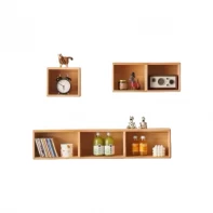 China Custom Solid Wood Wall-Mounted Display Shelf, Floating Wall Mounted Wooden Organizer manufacturer