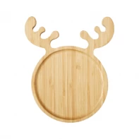 China Wholesale Christmas Reindeer Decorative Wooden Serving Tray - Snack & Appetizer Tray manufacturer
