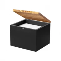 China Wholesale Disposable Face Towel Holder, Wooden Face Towel Container, Storage Box with Lid manufacturer