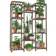 China Wholesale Wooden Plant Stand Indoor Outdoor, Large Plant Rack for Multiple Plants manufacturer