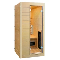 China Custom Natural Hemlock Indoor Personal Far Infrared Sauna Room manufacturer