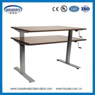 الصين Cleaner safer adjustable hand crank standing desk with steel handle الصانع