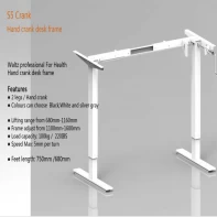 China Hoogte verstelbaar Bureau OfficeDesk Hand Crank Permanent Bureau fabrikant
