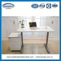 China Height Adjustable Mobile Laptop Computer Desk with Black Top fabrikant