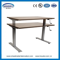 Chine Cleaner safer adjustable hand crank standing desk with steel handle fabricant