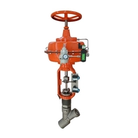 Chine 1 '' 300LB A182 F22 SW fin diaphragme pneumatique avec volant de manoeuvre type Y vanne de vidange de centrale fabricant