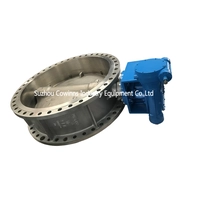 China DN1600 PN16 CF8 + EPDM Sitz Doppelflansch Schneckengetriebe Griff Rad Absperrklappe Hersteller